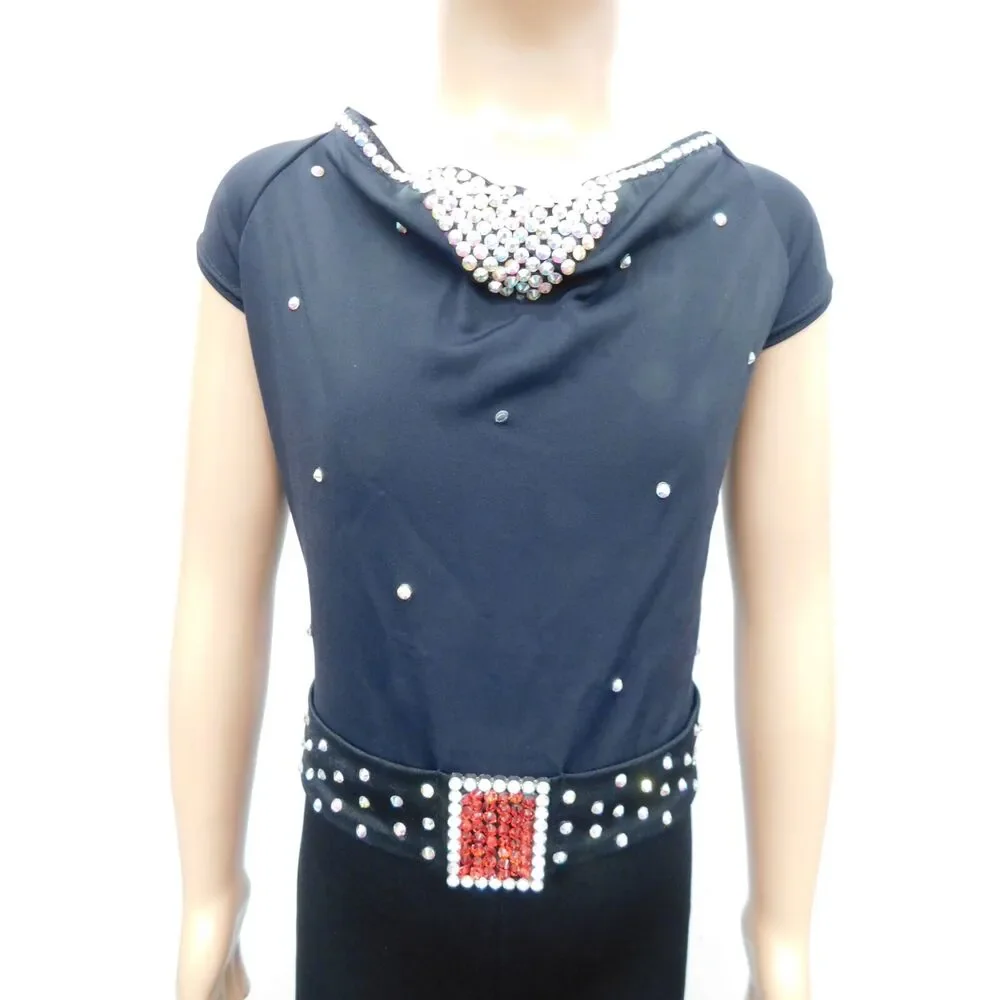 Pre-Owned Dance Costume Weissman 13541 Medium Child Black Jazz